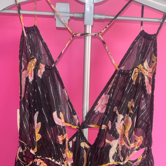 Anthropologie ladies black metallic bohemian cut out summer dress NWT! - Picture 7 of 10